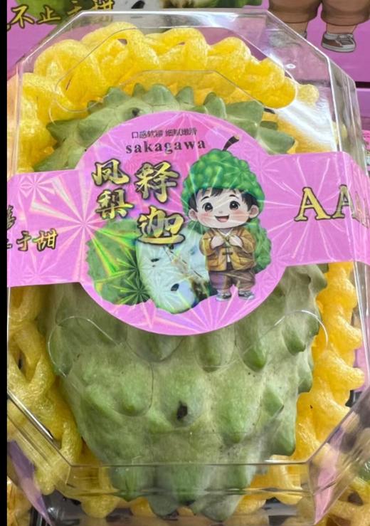 周日取货：【凤梨释迦】一个8两左右，果肉细腻嫩滑，淡淡的奶香味和冰淇淋口感。放软放黑了才能吃！！ 商品图4