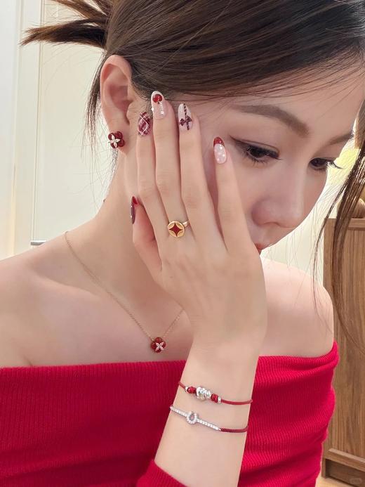 何方珠宝 2026新年系列 柿柿如意项链 耳钉 商品图2