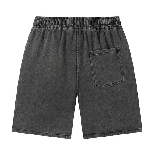 gxgjeans男装2026夏季休闲青年百搭水洗牛仔短裤松紧腰系绳简约男士直筒裤K&C 商品图1