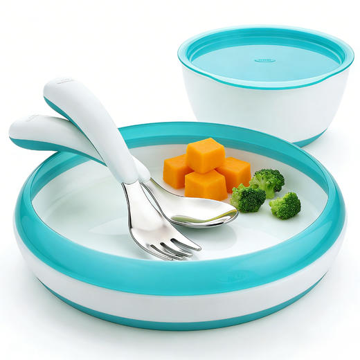 美国OXO ToTO婴幼儿叉勺盘碗餐具四件套 商品图11