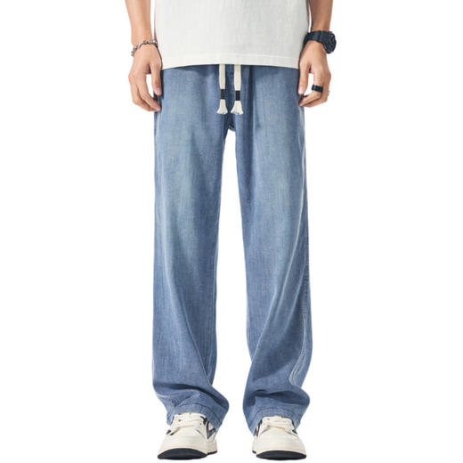 【DYG】【莱赛尔】大依优型大码男装夏季天丝牛仔裤加长版牛仔裤运动裤 商品图4