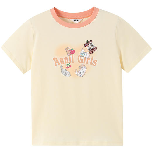 【实体店同款】女童短袖针织衫夏季新款安奈儿童装AG621244 商品图8