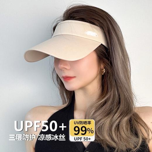 UPF50 遮阳防晒帽男女户外运动太阳帽双层冰丝防紫外线空顶帽夏季 商品图3