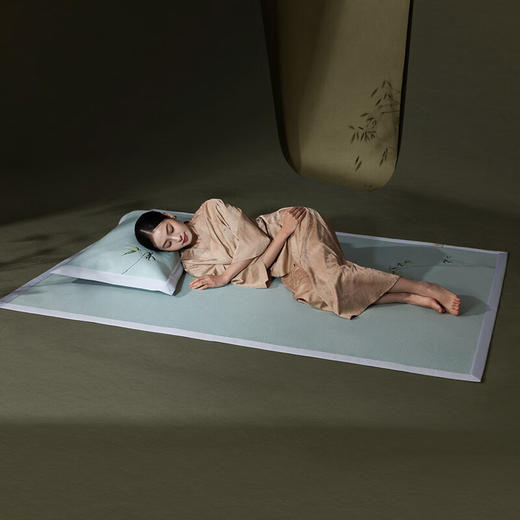 【高端系列 | 绣花软席】丝享河姆渡臻享柔藤绣花软席-翠竹柔软舒适家用凉席 商品图4