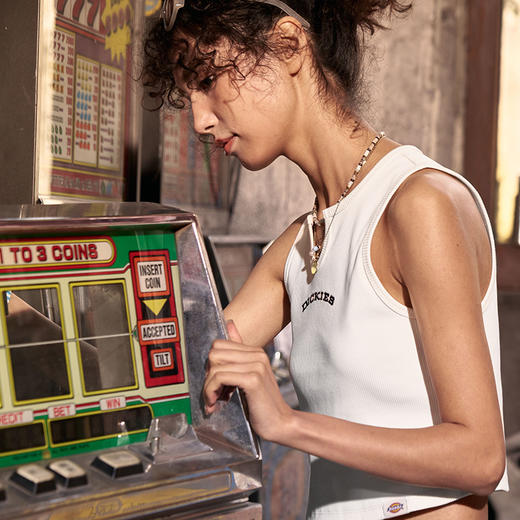 Dickies女装美式复古运动休闲字母印花背心女夏无袖上衣女DK0A8 商品图7