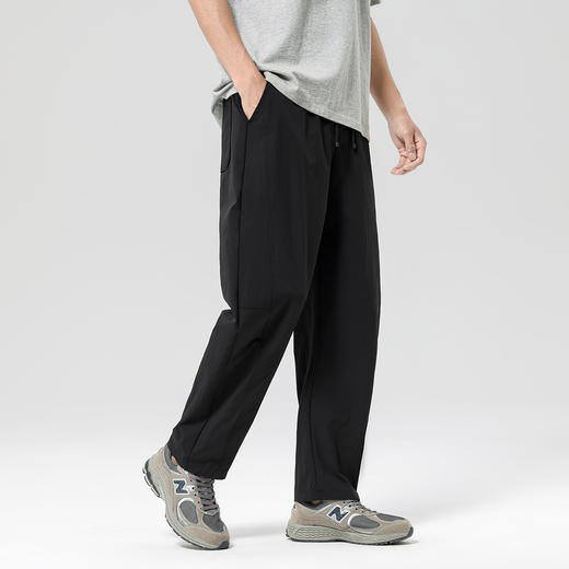 gxgjeans男装【轻薄透气】弯刀裤26夏款松紧腰宽松阔腿裤百搭男士休闲裤K&C 商品图4