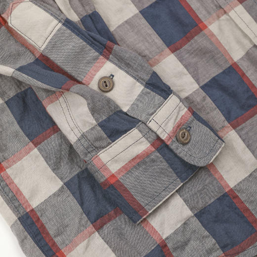 ROMI STUDIO“美式街头”进口超薄色织格纹宽松复古衬衫RWDSSY2464 商品图4