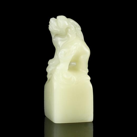 孤品18034寿山石芙蓉石古兽方章姓名章收藏章1.8*1.8*4.6cm 商品图1