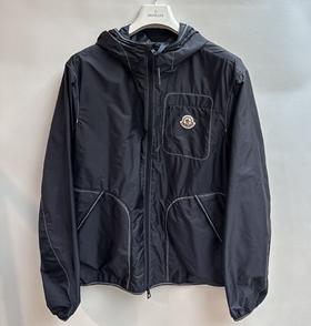 男款logo连帽风衣外套la018