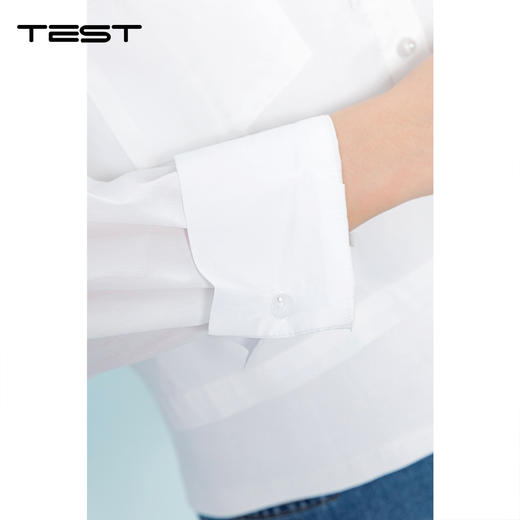 春上新韩系气质假两件短款白衬衫1261059 商品图3