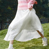 【百图lulu定制】【月光裙】白色飘逸仙气半身裙 高腰大摆皱褶A字裙 商品缩略图1