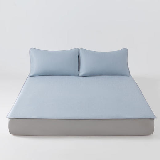 【山姆同款0胶软凉席】丝享花纱双织一体织造软凉席家用双人0胶A类柔软凉爽 雅意灰 180cm*200cm 商品图0