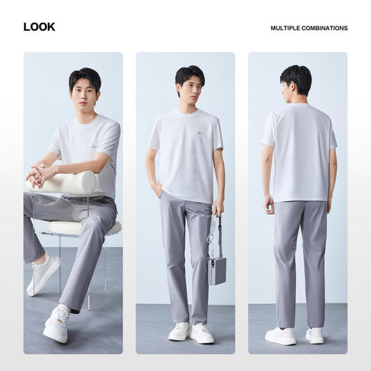 【国风图案】柒牌男装2026夏季新品含莱赛尔凉感清爽提花短袖T恤 130T72140 商品图2