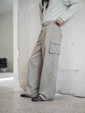 共和GongheRepub/GH24043/「长秋」千鸟双褶西裤