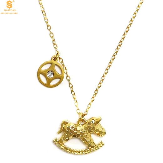 【香港周六福黄金钻石首饰】18K镶南非真钻CNC爆闪碎冰冰马上有钱项链 商品图0