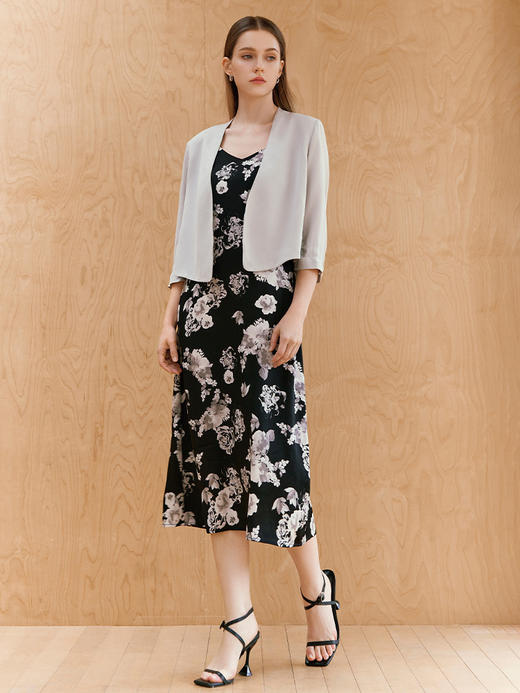 【桑蚕丝七分袖短外套】26年春夏新品女士100%桑蚕丝超薄真丝小外套 商品图2