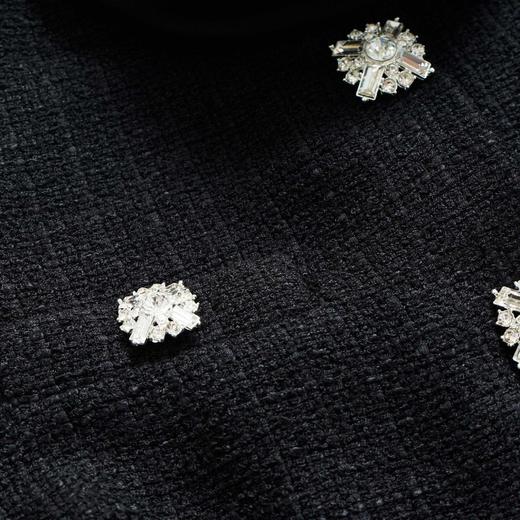 「高货yn」全新升级【铂金会员275/天猫369/差价94】(02814)洛诗琳气质粗花呢小香风连衣裙2026新款通勤收腰显瘦A字裙 商品图3