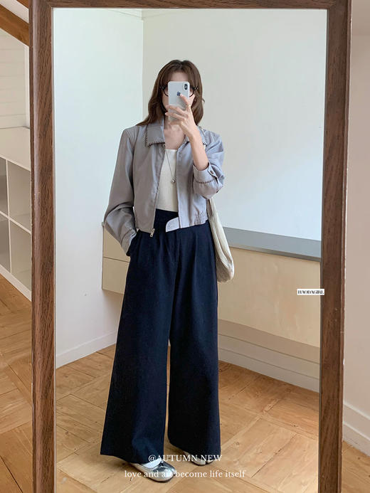 【限时秒杀！4.12下架， 库存有限，秒杀品任意两件再优惠10元 】气质温柔·松弛简约感阔腿  宽松韩系慵懒，宽松显瘦，太好穿啦~梨形身材 胯闭眼入-梵轩 商品图10