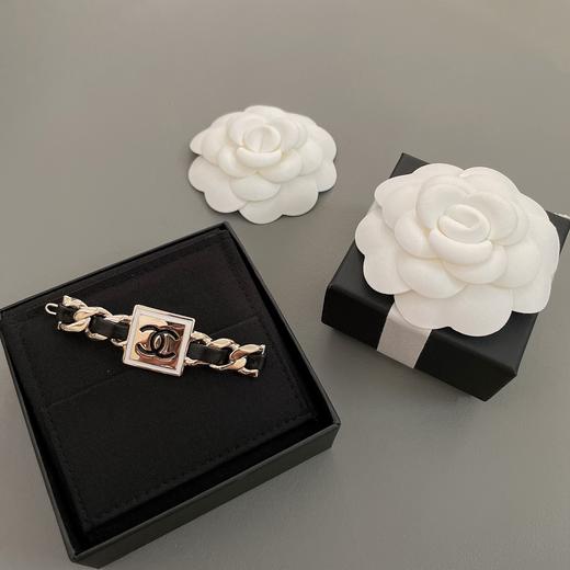 小香方块黑皮发夹（XTY) 商品图0