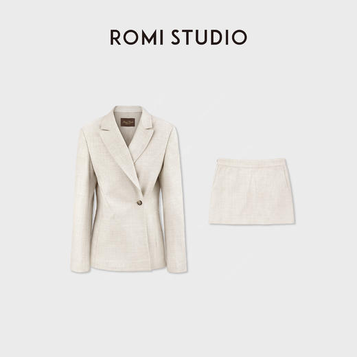 ROMI STUDIO羊绒羊毛桑蚕丝混纺挺括立体廓形西装套 RWCAWG5346 商品图0