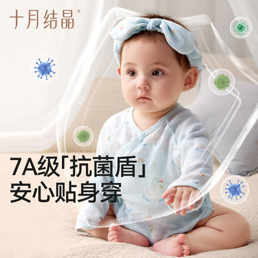 【任选两件，买一送一】新生儿夏季轻薄款竹棉长袖透气清爽排汗半背衣 商品图4