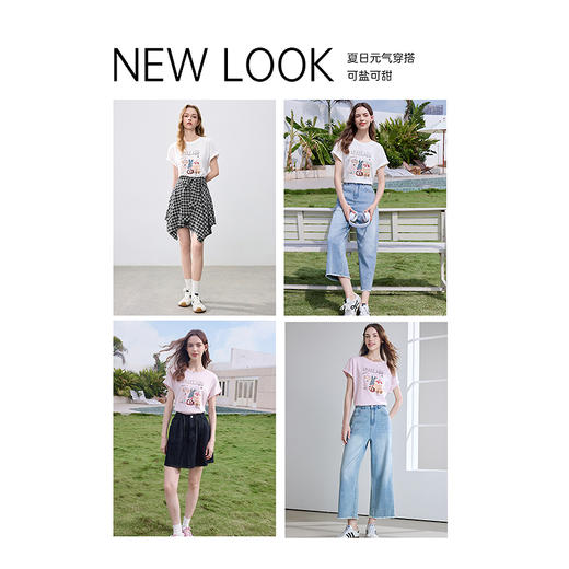 【百图lulu定制】【派对T恤】夏季卡通 彩绘 减龄 百搭 圆领 短袖 T恤 商品图3