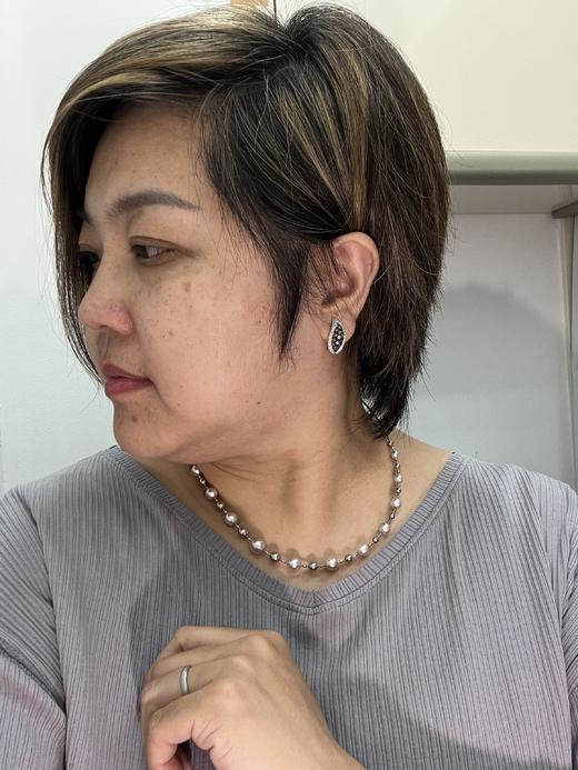 【日本溯源之旅】若叶 18K金钻石耳夹 厚金镶嵌 美拉德配色 经典咖钻+黑钻  围镶白钻 钻石1.3ct  经典弹力夹 8.4g（展会产品拍下后不支持7天无理由退换货） 商品图3