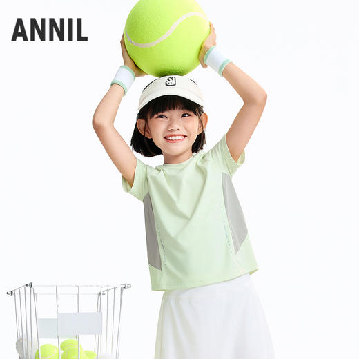 女童圆领短袖针织衫夏季新款安奈儿童装EG621688 商品图1