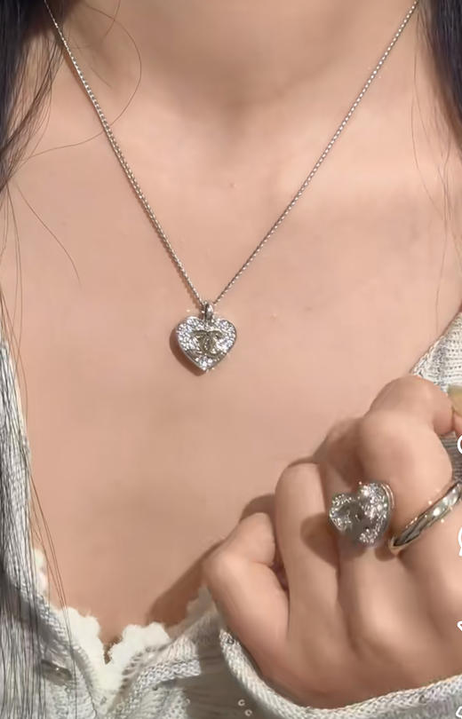 香奈儿 2026春季满钻双C新款系列 项链 耳环 商品图7