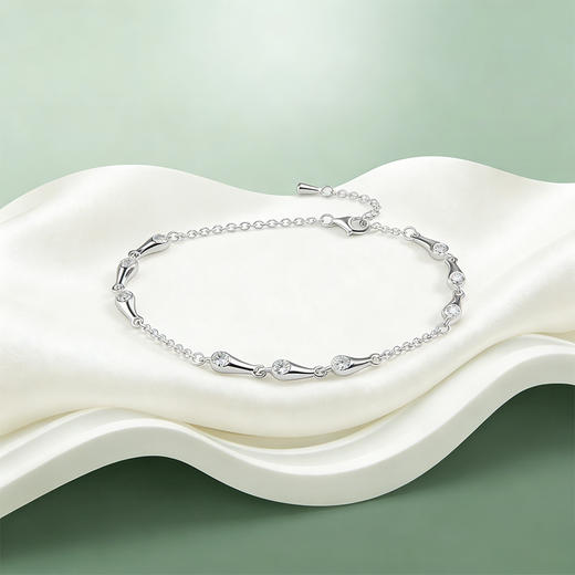 【宏艺珠宝】海韵星链·银s925手链 商品图3