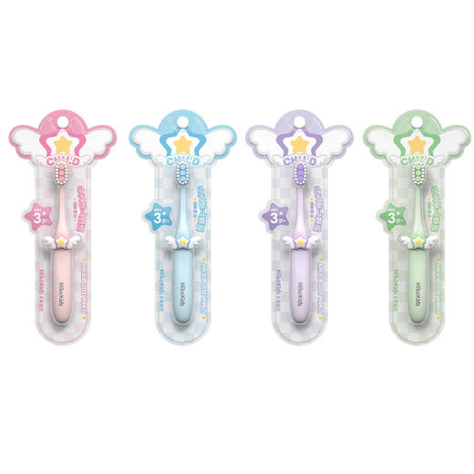 【双倍洁净力！科学护齿】儿童软毛牙刷家用护龈可爱天使双重植毛洁净单支装牙刷。xb 商品图4