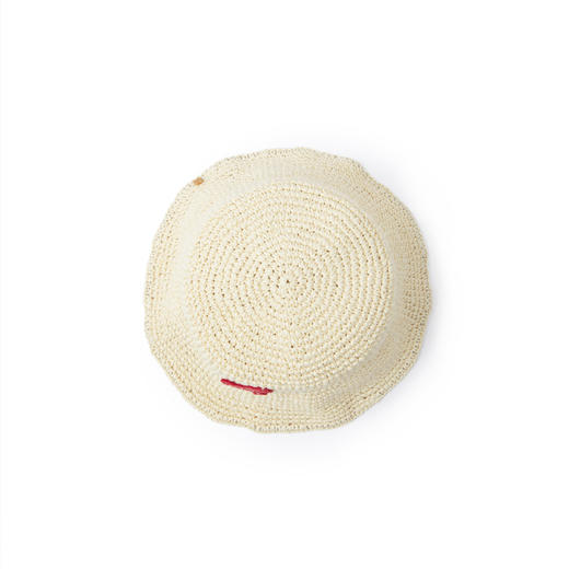 HERLIAN 2026年春季新品蝴蝶结贴布绣镂空女士编制渔夫帽 商品图1