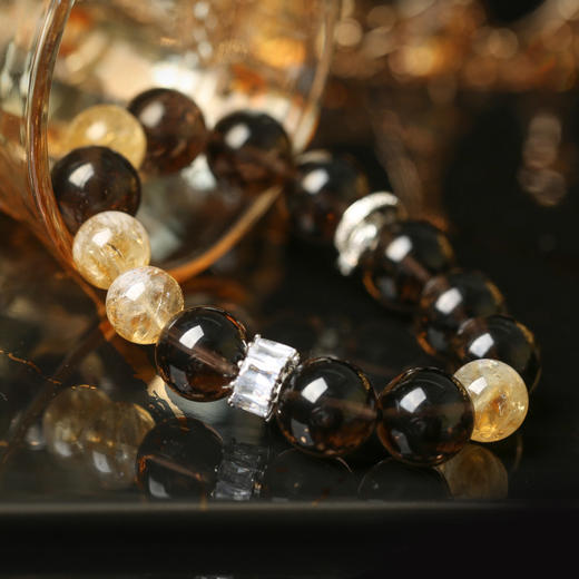 【祈愿吉品】茶晶黄塔晶手链水晶女生手链女款 商品图4