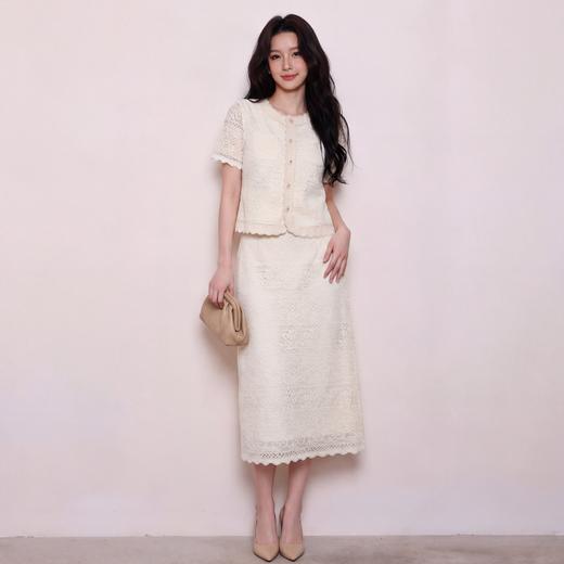 奢姿大码女装2026夏季减龄花边镂空两件套胖妹妹优雅气质时尚套装9962960126 商品图1