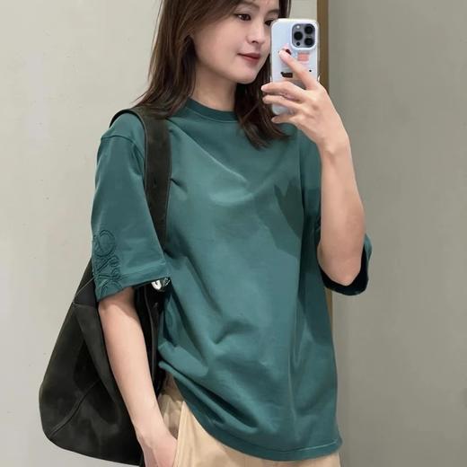 售完无补   重磅  老罗复古绿短袖  做旧水洗面料柔软！  男女同款  宽松版型 商品图0