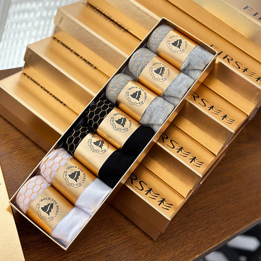 【7双29.9】FIRS杉杉新疆棉7A抑菌防臭中筒袜礼盒装 7双装【龙菲精选】 商品图2