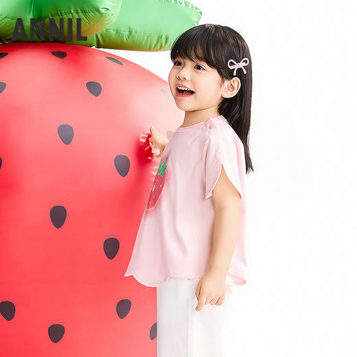 【实体店同款】女童圆领短袖上衣夏季新款安奈儿童装XG621204 商品图2