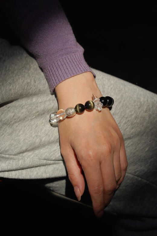 799！黑曜石与白水晶 商品图8