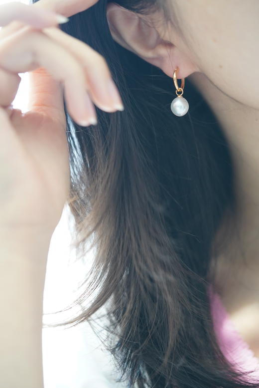 澳白水滴王妃耳圈 商品图0