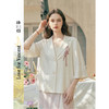 两三事梵高文艺浮尘对白2026夏季新款简约绣花毛边装饰西装外套女 商品缩略图0