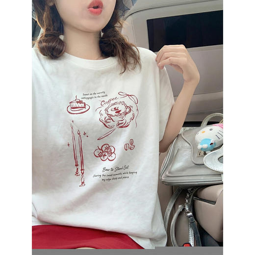 <曾小咸推荐>4.2现货秒杀 ！微信超特价！韩系印花T恤 日常129.99 立减50 秒杀79.99！！ 商品图2