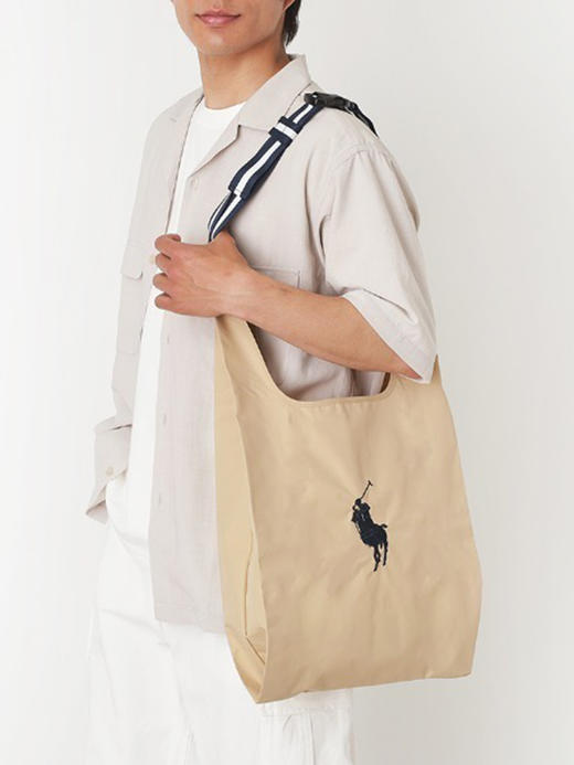 THS-无 RL马球 纯-元 高密度尼龙材logo刺绣托特包 2色 CQ1433 商品图2