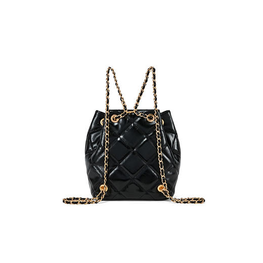 823101190260 迪桑娜DISSONA DISSONA小香风菱格双肩包 时尚休闲背包旅行双肩包【17.5*10.5*18cm】 商品图2