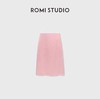 ROMI STUDIO100%桑蚕丝素绉缎蕾丝花边微A半身裙RWDRXX3172 商品缩略图0