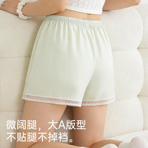 回购N次的冰丝安全裤【狄菲俪诗--凉感冰丝居家安全裤】冰感丝滑日系蕾丝、宽松版型松紧腰头设计、吸湿透气垂软速干、不卷边不勒肉防走光、松弛感居家外穿皆可~ 商品图2