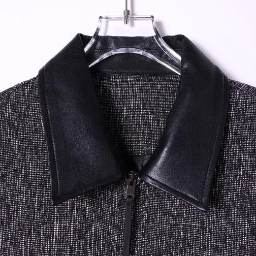 SDSA男装2026新款高贵轻奢美式肌理拼接翻领拉链夹克外套百搭时尚 商品图1