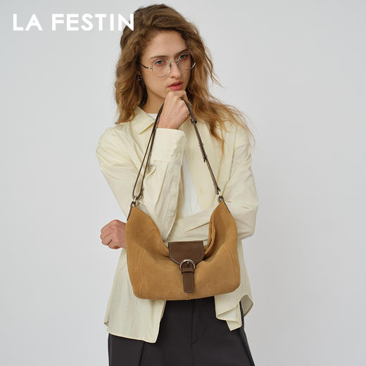 拉菲斯汀 软糯糯托特包斜挎腋下女包通勤极简HOBO包 商品图1