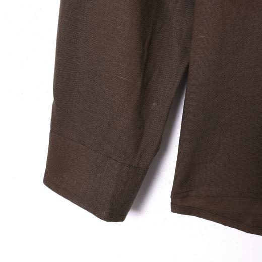 SDSA男装2026新款高贵轻奢韩系撞色拼接翻领长袖衬衫百搭套头上衣 商品图2