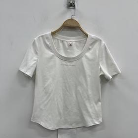 ZC大圆领简约净色短袖T恤60201（白）夏季 262050020321