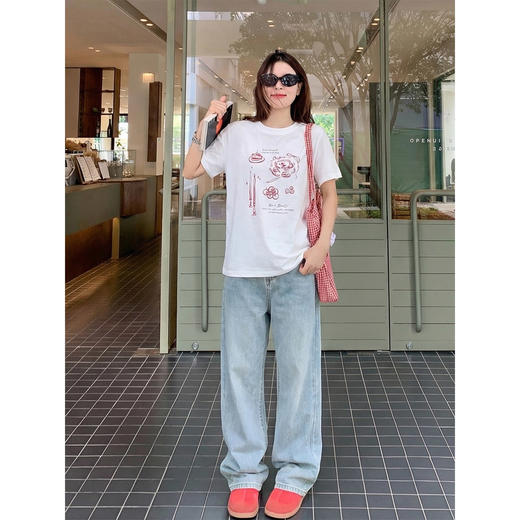 <曾小咸推荐>4.2现货秒杀 ！微信超特价！韩系印花T恤 日常129.99 立减50 秒杀79.99！！ 商品图3